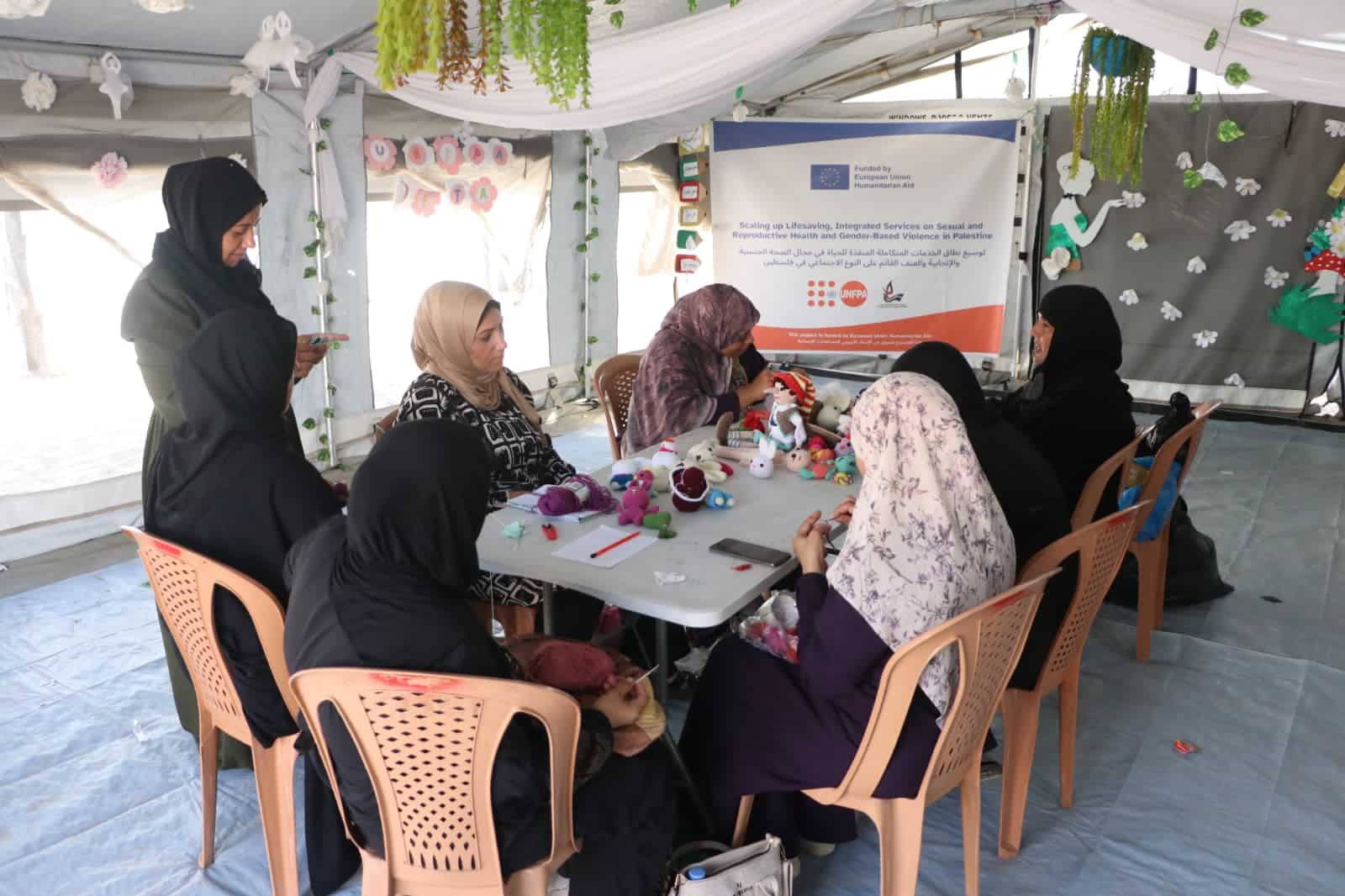 دورة تطريز  للسيدات المترددات على المساحة الامنة